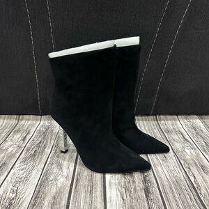 Aqua Women's Perin Heelede Booties Black Suede 5.5